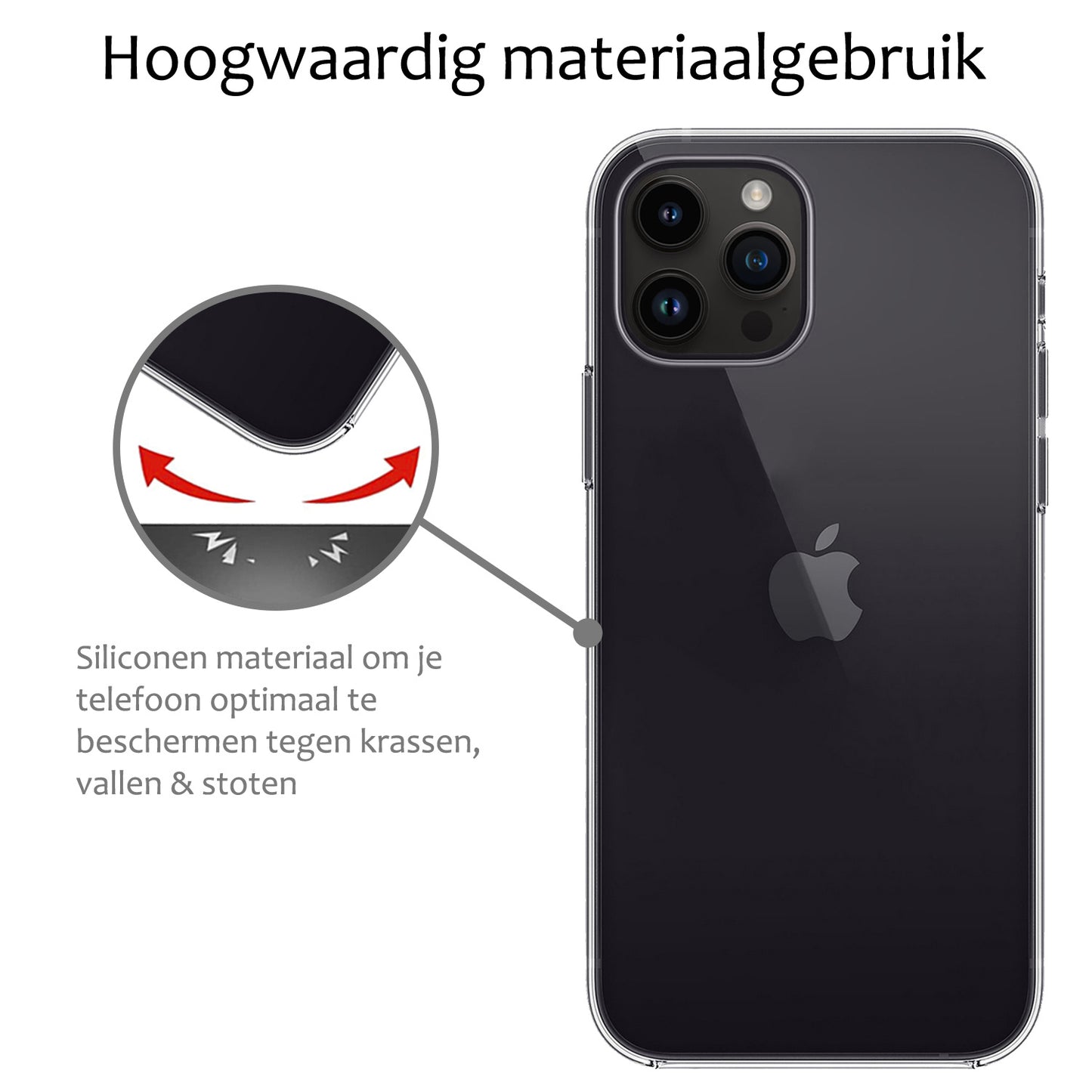 iPhone 15 Pro Max Hoesje Siliconen - Transparant