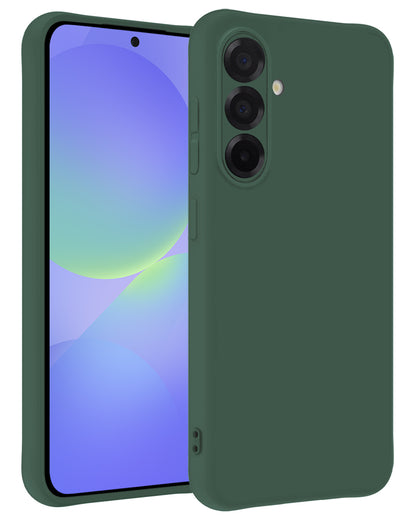 Samsung A36 Hoesje Siliconen Backcover Lichtgewicht - Donkergroen