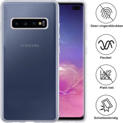 Samsung S10 Hoesje Siliconen Backcover Lichtgewicht - Transparant