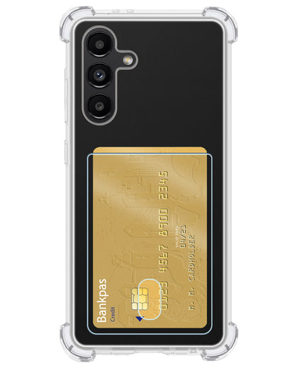 Samsung A04s Hoesje Kaarthouder Backcover Shockproof - Transparant