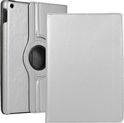 iPad 10.2 2019 Trifold Bookcase Hoes 360 Graden Draaibaar - Zilver