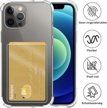 iPhone 12/12 Pro Hoesje Kaarthouder Backcover Shockproof - Transparant