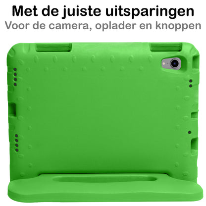 iPad 2022 / 2025 (A16 ) Kinderhoes Shockabsorberend Foam - Groen