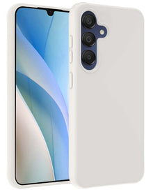 Samsung A15 Hoesje Siliconen Backcover Lichtgewicht - Wit