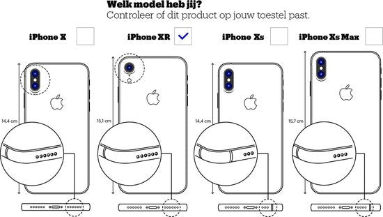 iPhone XR Hoesje Book Case Kunstleer - Donkerroze