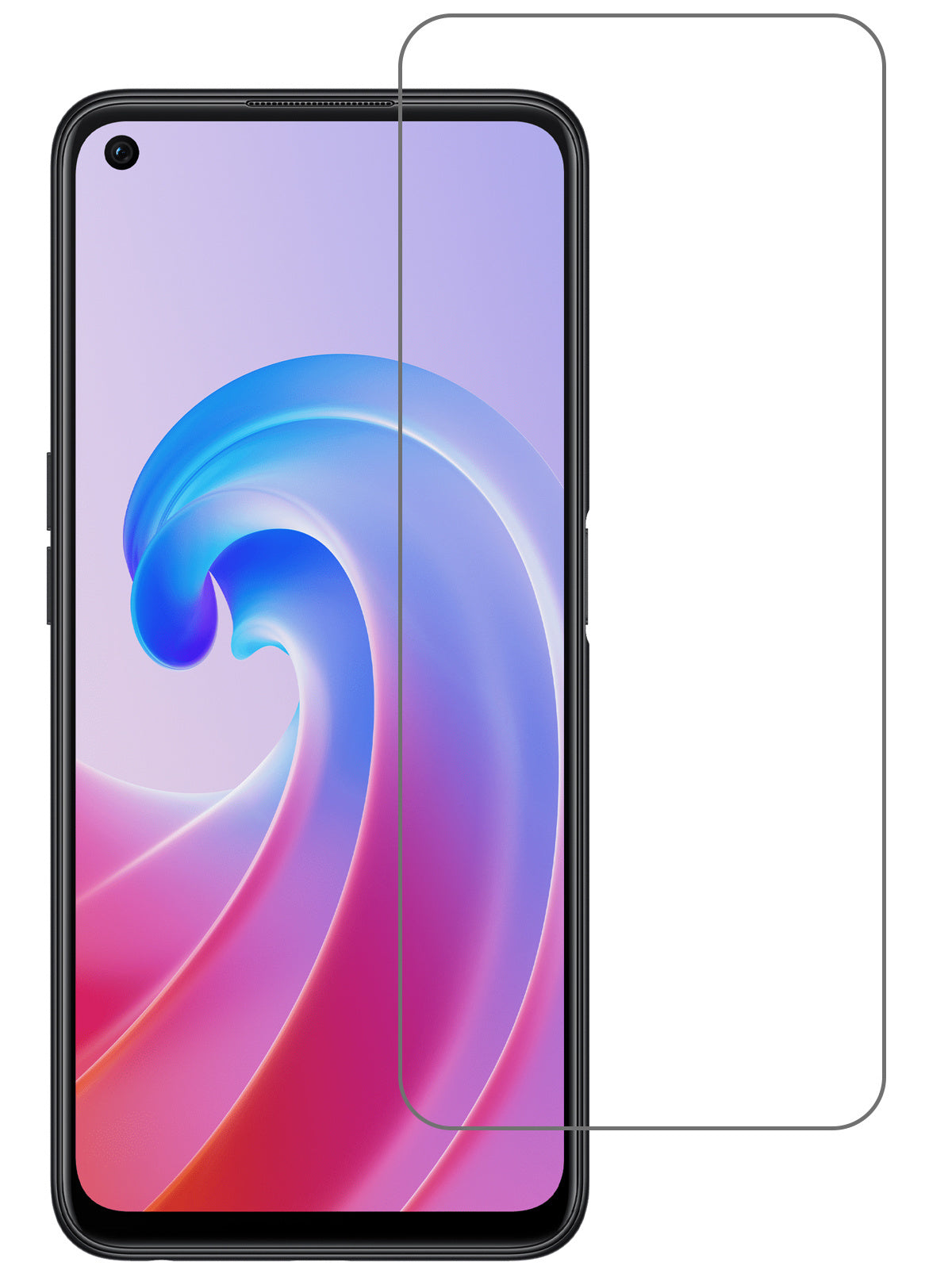 OPPO A76 Screenprotector Tempered Glass