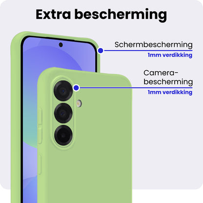 Samsung A36 Hoesje Siliconen Backcover Lichtgewicht - Groen
