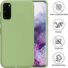 Samsung S20 Hoesje Siliconen Backcover Lichtgewicht - Groen