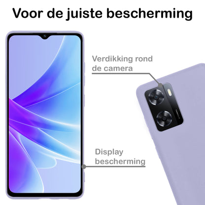 OPPO A57 Hoesje Siliconen Backcover Lichtgewicht - Lila