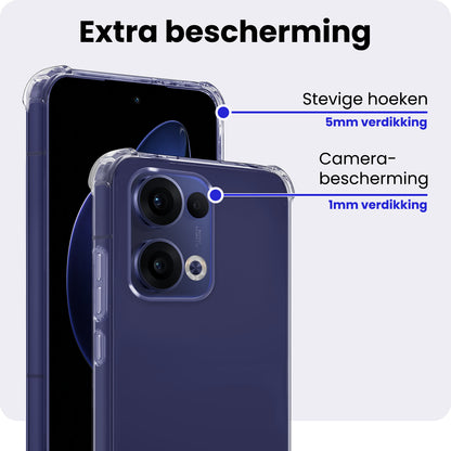 OPPO Reno 13 Hoesje Shockproof Backcover Siliconen - Transparant