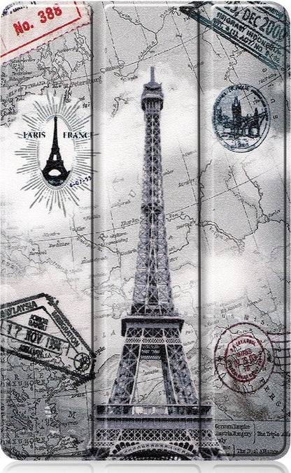 Samsung Galaxy Tab S6 Lite Trifold Bookcase Hoes - Eiffeltoren