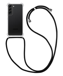 Samsung S21 Plus Hoesje met Koord Backcover Shockproof - Transparant