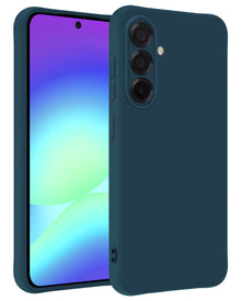Samsung A56 Hoesje Siliconen Backcover Lichtgewicht - Donkerblauw