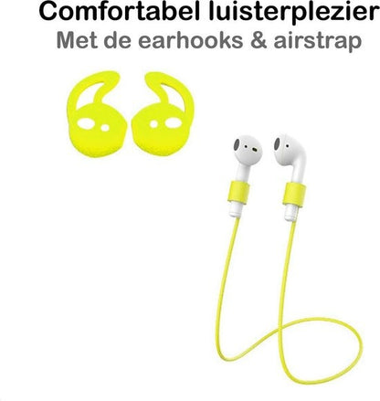 AirPods 2 Hoesje Siliconen 3 in 1 - Geel