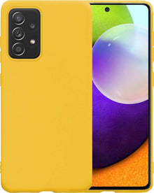 Samsung A52 Hoesje Siliconen Backcover Lichtgewicht - Geel