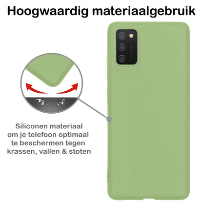 Samsung A03s Hoesje Siliconen Backcover Lichtgewicht - Groen