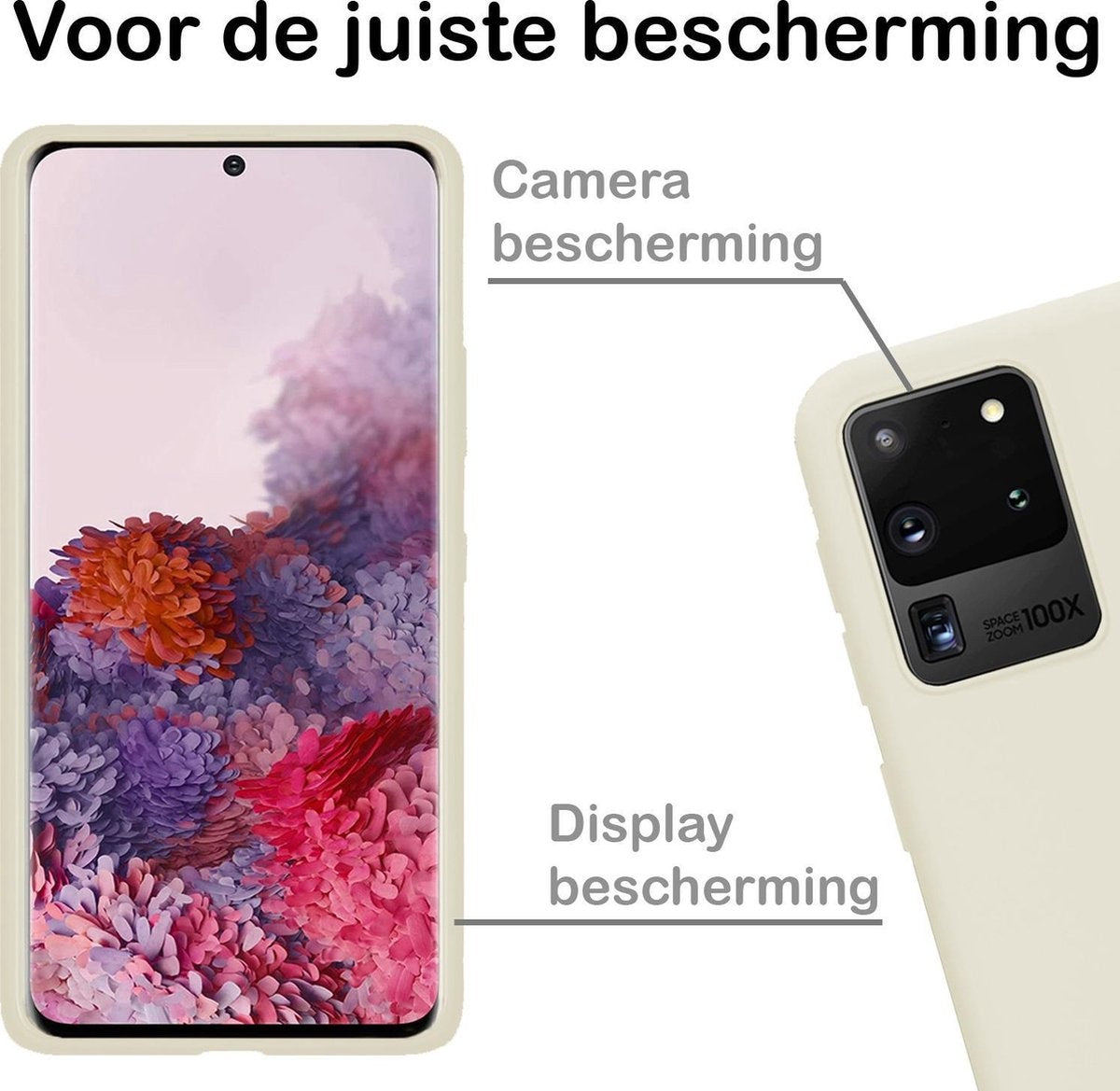 Samsung S20 Plus Hoesje Siliconen - Wit