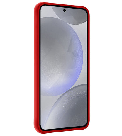 Samsung S24 Plus Hoesje Siliconen Backcover Lichtgewicht - Rood