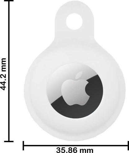 Apple AirTag Hoesje Siliconen Full Cover Lichtgewicht - Wit