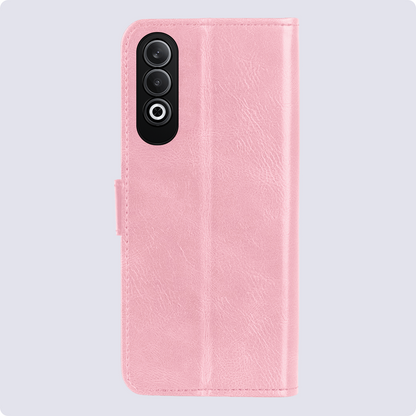 OnePlus Nord CE 4 Hoesje Bookcase Cover met Kaarthouder - Lichtroze