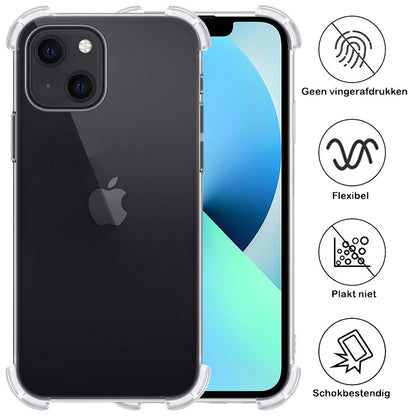 iPhone 13 Mini Hoesje Shockproof Backcover Siliconen - Transparant