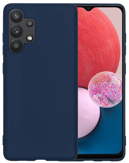 Samsung A13 4G Hoesje Siliconen Backcover Lichtgewicht - Donkerblauw