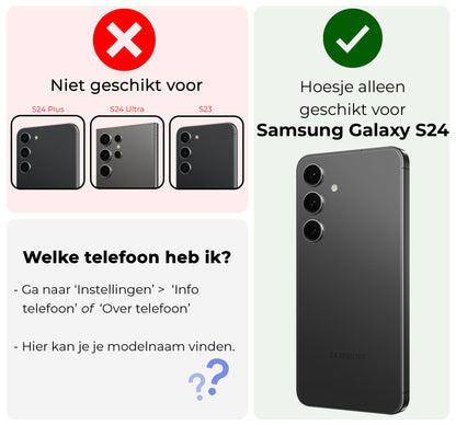 Samsung S24 Hoesje Bookcase Cover met Kaarthouder - Bruin