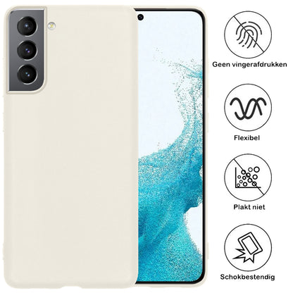 Samsung S22 Hoesje Siliconen Backcover Lichtgewicht - Wit
