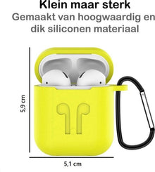 AirPods 2 Hoesje Siliconen 3 in 1 - Geel