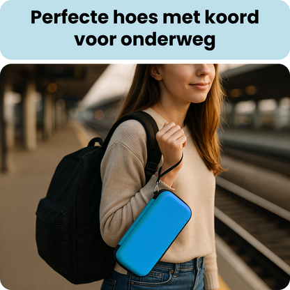 Nintendo Switch 2 Hard Cover Hoes met Koord - Blauw