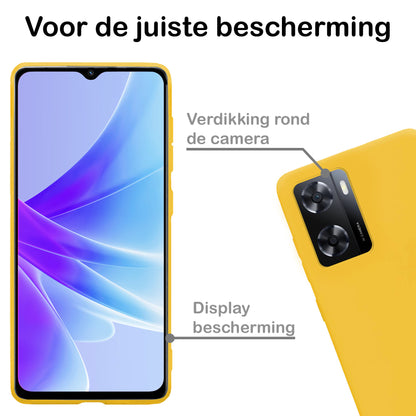 OPPO A57 Hoesje Siliconen - Geel