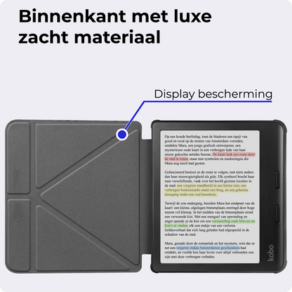 Kobo Libra Colour Trifold Hoesje - Zwart