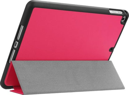 iPad 2018 Trifold Bookcase Hoes - Donkerroze