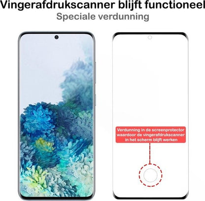 Samsung S20 Ultra Screenprotector Gehard Glas - Full Screen