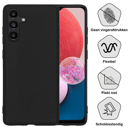 Samsung A13 5G Hoesje Siliconen Backcover Lichtgewicht - Zwart