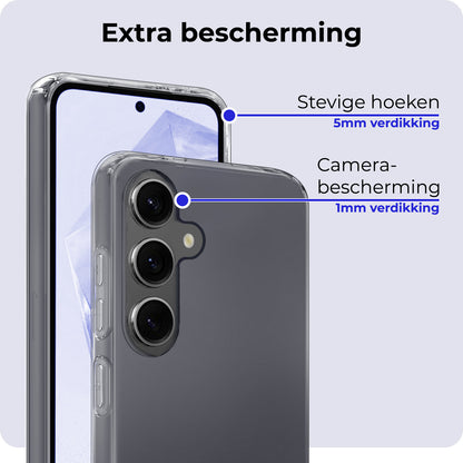 Samsung A35 Hoesje Siliconen Backcover Lichtgewicht - Transparant