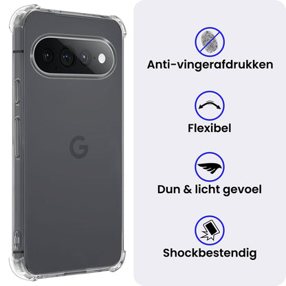 Google Pixel 11 Pro XL Hoesje Shockproof Backcover Siliconen - Transparant