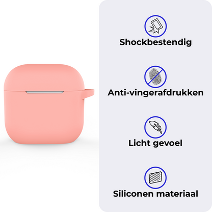 AirPods 4 Hoesje Siliconen Krasbestendig - Lichtroze