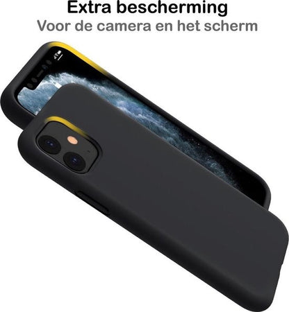 iPhone 11 Pro Max Hoesje Siliconen Backcover Lichtgewicht - Zwart