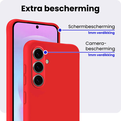 Samsung A37 Hoesje Siliconen Backcover Lichtgewicht - Rood