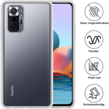 Xiaomi Redmi Note 10 Pro Hoesje Siliconen Backcover Lichtgewicht - Transparant