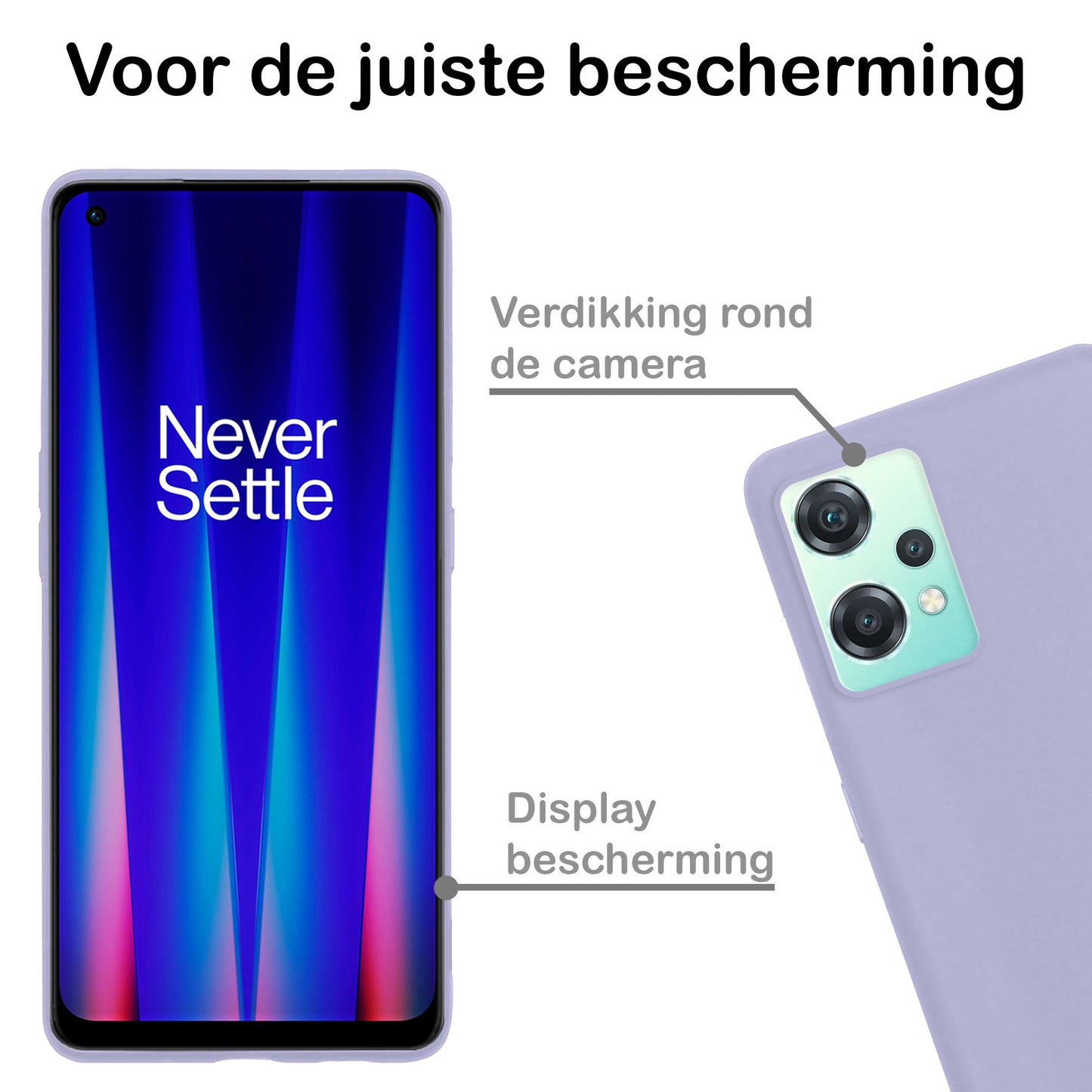 OnePlus Nord CE 2 Lite Hoesje Siliconen - Lila