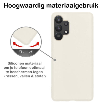 Samsung A32 4G Hoesje Siliconen Backcover Lichtgewicht - Wit