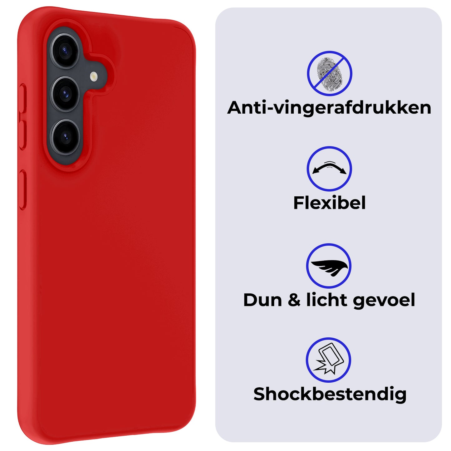 Samsung S23 FE Hoesje Siliconen - Rood