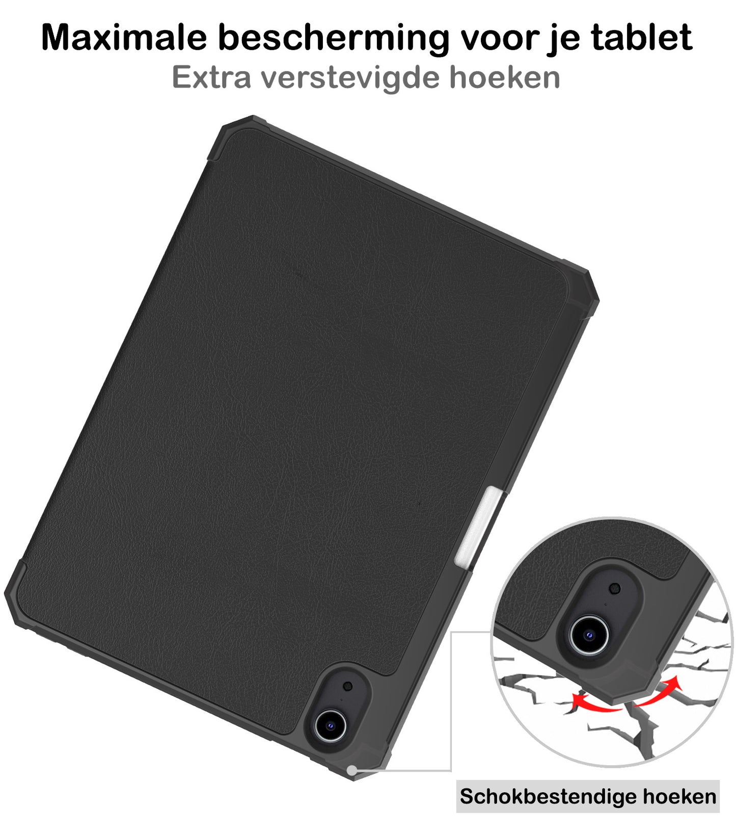 iPad Mini 6 Hoesje Book Case Met Apple Pencil Uitsparing - Zwart