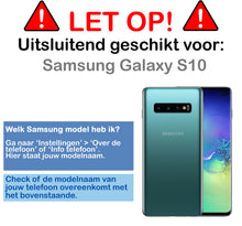 Samsung S10 Hoesje Kaarthouder Backcover Shockproof - Transparant
