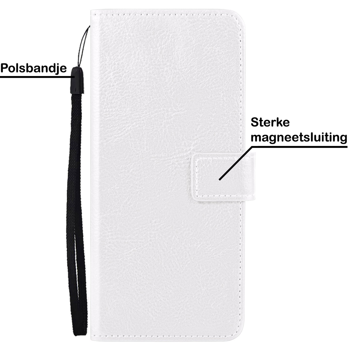 Samsung S22 Plus Hoesje Book Case Kunstleer - Wit