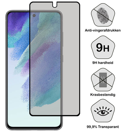 Samsung S21 FE Screenprotector Gehard Glas - Privacy