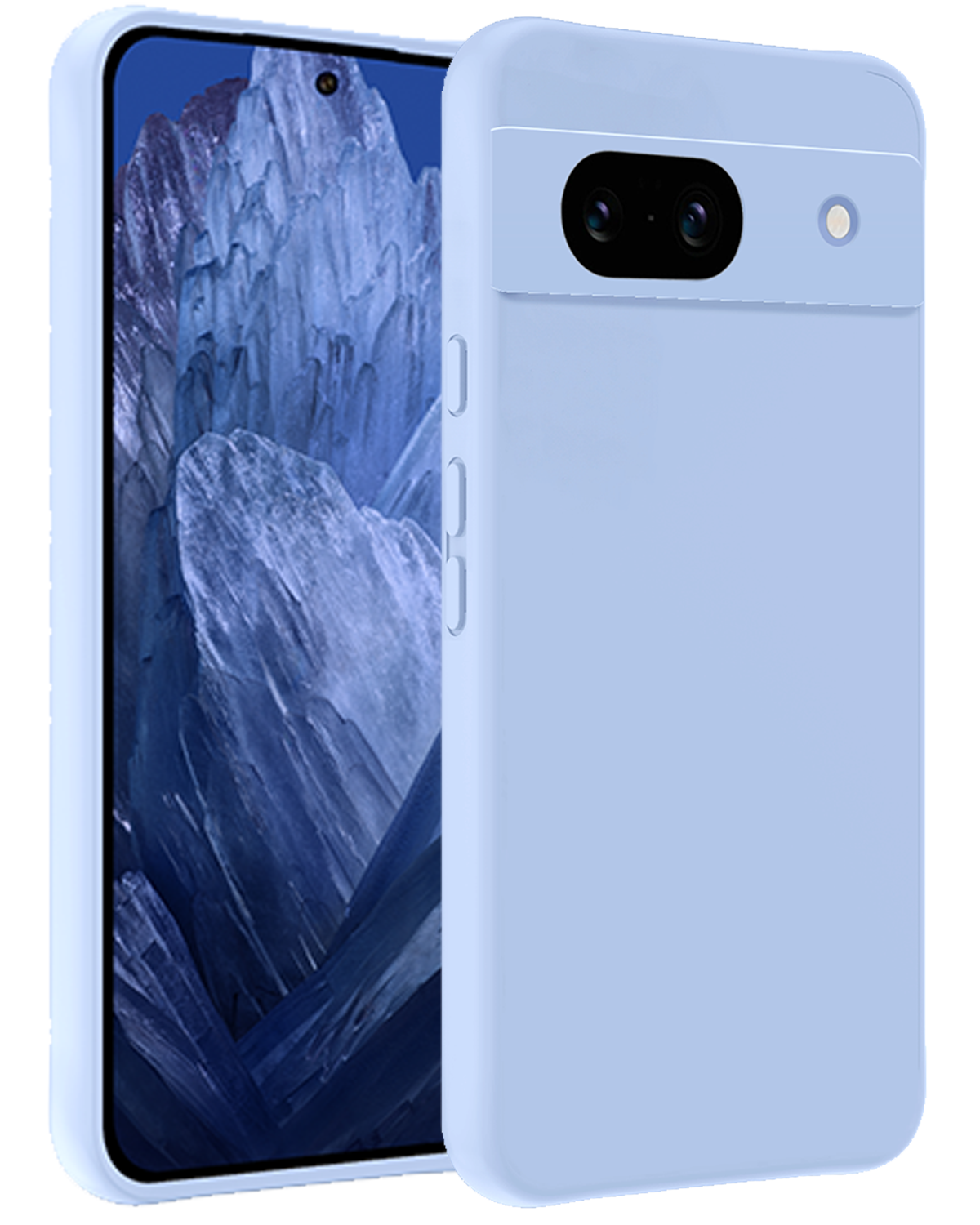 Google Pixel 8a Hoesje Siliconen - Lichtblauw