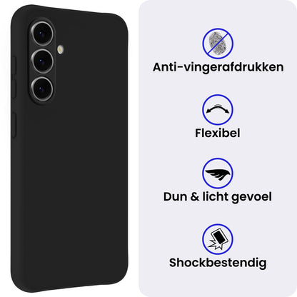 Samsung A37 Hoesje Siliconen Backcover Lichtgewicht - Zwart